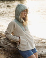 Juana 1/4 Zip Fleece Jacket in Oatmeal