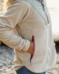 Juana 1/4 Zip Fleece Jacket in Oatmeal