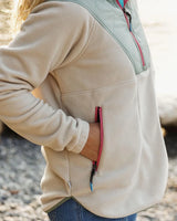 Juana 1/4 Zip Fleece Jacket in Oatmeal