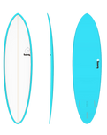 The Torq 6'8" Mod Fun Surfboard in Blue & Pinline