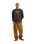 The Santa Cruz Mens Winkowski Surf Front Crew Sweatshirt in Washed Black
