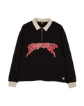 The Santa Cruz Mens Out Of Time Strip 1/4 Zip Sweatshirt in Black
