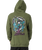 The Santa Cruz Mens Roskopp Dissect Strip Hoodie in Dark Moss