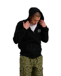 The Santa Cruz Mens Wooten Duo Zip Hoodie in Black