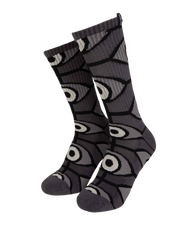 The Santa Cruz Mens Salba Eyes Socks (2 Pack) in Black & White