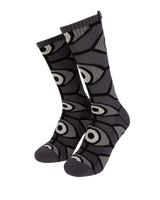 The Santa Cruz Mens Salba Eyes Socks (2 Pack) in Black & White