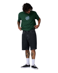 The Santa Cruz Mens Stamped Big Walkshorts in Black