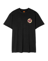 The Santa Cruz Mens Wagon Dot Chest T-Shirt in Black