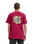 The Santa Cruz Mens Flaming Dice Dot T-Shirt in Burgundy