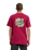 The Santa Cruz Mens Flaming Dice Dot T-Shirt in Burgundy