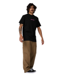 The Santa Cruz Mens Roskopp Monster Strip T-Shirt in Black