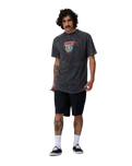 The Santa Cruz Mens Out Of Time Front T-Shirt in Black Acid Wash
