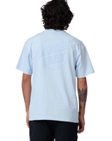 The Santa Cruz Mens Tonal Opus Dot Stripe T-Shirt in Fresh Blue