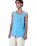Partial Dot Vest in Pacific Blue