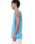 Partial Dot Vest in Pacific Blue
