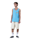 Partial Dot Vest in Pacific Blue