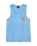 Partial Dot Vest in Pacific Blue