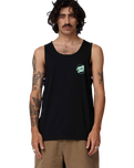 The Santa Cruz Mens Partial Dot Vest in Black & Mint