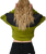 The Santa Cruz Womens Split Sun 1/4 Sweatshirt in Black Wash & Pesto