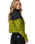 The Santa Cruz Womens Split Sun 1/4 Sweatshirt in Black Wash & Pesto