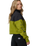 The Santa Cruz Womens Split Sun 1/4 Sweatshirt in Black Wash & Pesto
