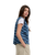 The Santa Cruz Womens Classic Label Gilet in Blue Wave Check
