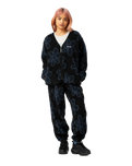 The Santa Cruz Womens Homebody Fleece Jacket in Black Daisy