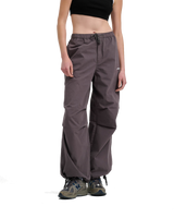 The Santa Cruz Womens Strip Parachute Trousers in Slate Grey