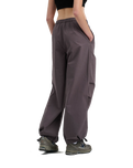 The Santa Cruz Womens Strip Parachute Trousers in Slate Grey