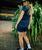 Line Up Utility Playsuit in Dark Denim