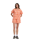 The Santa Cruz Womens Take A Trip Walkshorts in Apricot Trip Repeat