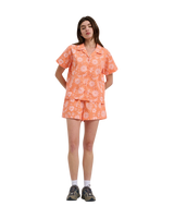 The Santa Cruz Womens Take A Trip Walkshorts in Apricot Trip Repeat