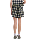 The Santa Cruz Womens Classic Check Walkshorts in Navy & Green Check