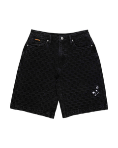 Split Sun Walkshorts in Black Wash Check