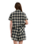 The Santa Cruz Womens Classic Check Crop Shirt in Navy & Green