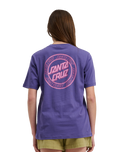 The Santa Cruz Womens Check Outline Ringed Dot T-Shirt in Future Dusk