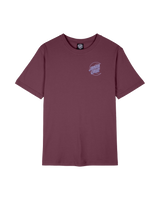 The Santa Cruz Womens Imprint Moon Dot T-Shirt in Dark Cherry