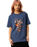 The Santa Cruz Womens Night Critter T-Shirt in Heritage Blue