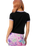 The Santa Cruz Womens Night Critter Mini T-Shirt in Black