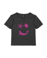 Happy Place T-Shirt in Black Wash