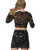 Strip Digi Mesh Crop Top in Starfish Repeat