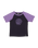 Helix Raglan T-Shirt in Black Wash & Purple Haze