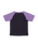 Helix Raglan T-Shirt in Black Wash & Purple Haze