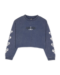 The Santa Cruz Womens Evolve Strip Long Sleeve T-Shirt in Heritage Blue Wash
