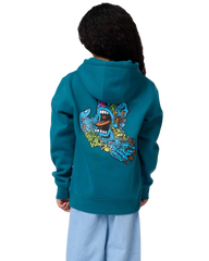 Boys Roskopp Screaming Five Hoodie in Teal