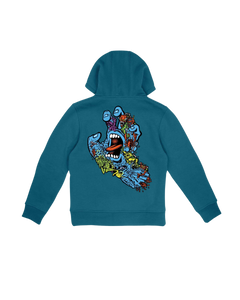 Boys Roskopp Screaming Five Hoodie in Teal