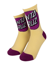 The Santa Cruz Boys Boys Oversize Other Dot Socks (2 Pack) in Green & Yellow
