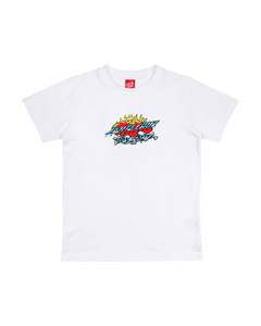 The Santa Cruz Boys Boys Salba Voodoo Pit Front T-Shirt in White