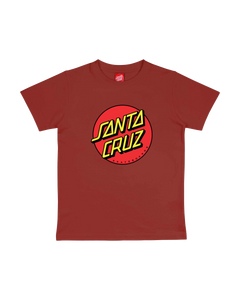 The Santa Cruz Boys Boys Classic Dot T-Shirt in Ketchup