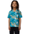 The Santa Cruz Boys Boys Stamped Opus Shirt in Teal Woodcut Camo
